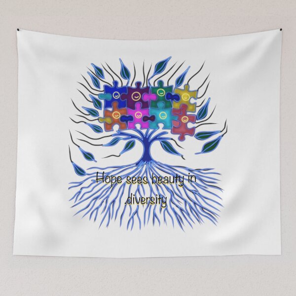 Item preview, Hope Sees Beauty in Diversity - Autism Awareness  designed and sold by Ramadane_design1.