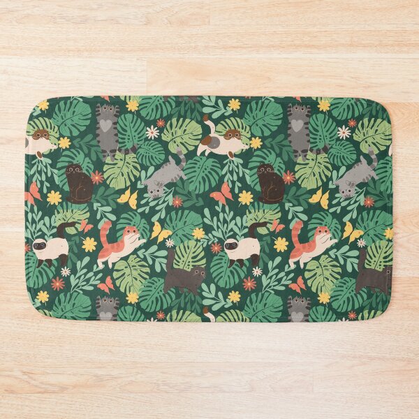Item preview, Cats & Plants (Green) designed and sold by Studio Vickn.