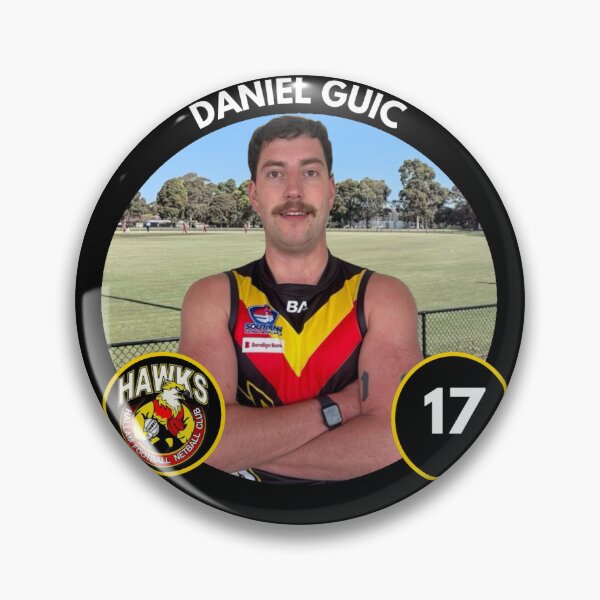 Item preview, Player Badge - #17 - Daniel Guic designed and sold by HallamHawks.