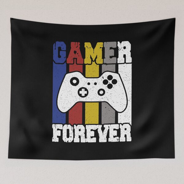 Aperçu de l'œuvre Gamer Forever Classic Gamer Art créée et vendue par Back2Collage.