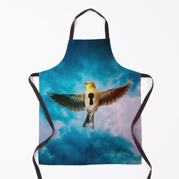 Item preview, The Key to Flight: Surreal Art Depicting Yellow Bird with Keyhole Chest designed and sold by seamless.