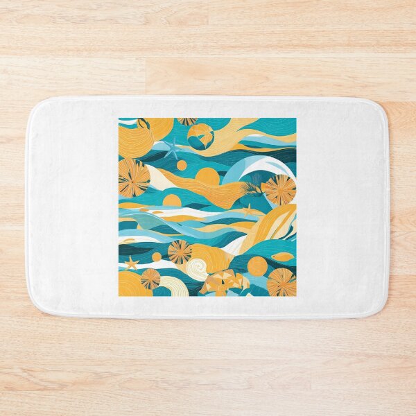 Item preview, Summer Vibrant Abstract Sunburst and Ocean Waves designed and sold by ErSaSolutions.