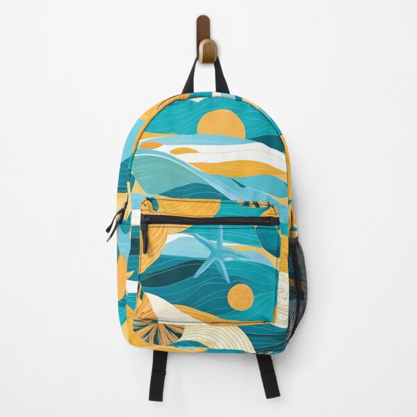 Item preview, Summer Vibrant Abstract Sunburst and Ocean Waves designed and sold by ErSaSolutions.