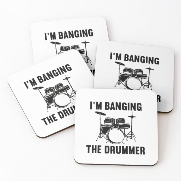Item preview, "I'm Banging the Drummer" – Funny Drumming Shirt for Music Lovers & Band Fans designed and sold by Colorful-Garden.
