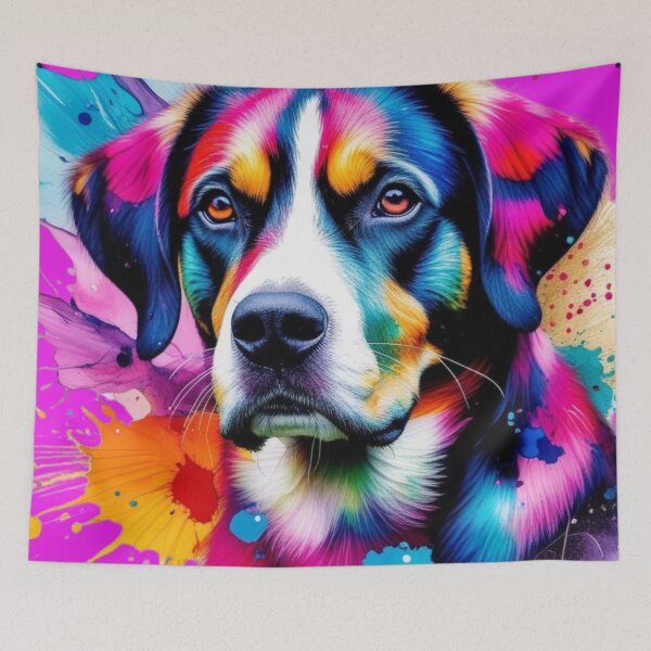Item preview, Dog vs Colour Splash designed and sold by IImagineArtAi.