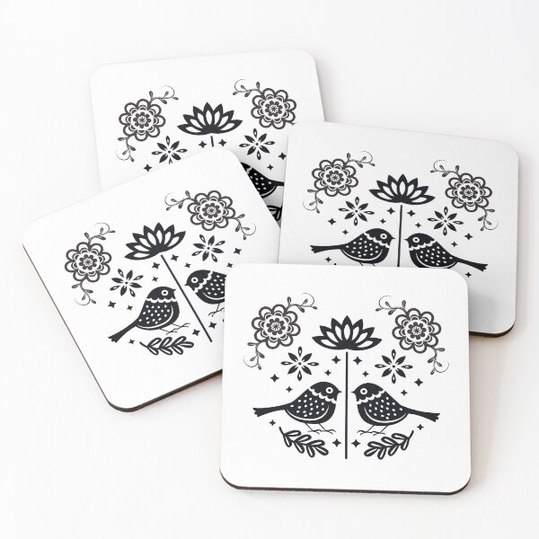 Item preview, Folk Art Birds designed and sold by Kindred & Thistle.