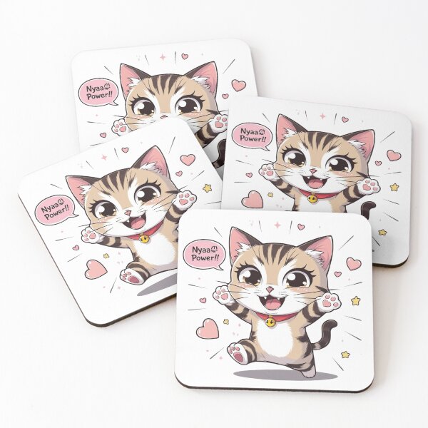 Item preview, Adorable Calico Cat Says "NYAA!!" - Cute Kawaii Style designed and sold by WeirdSketcher.