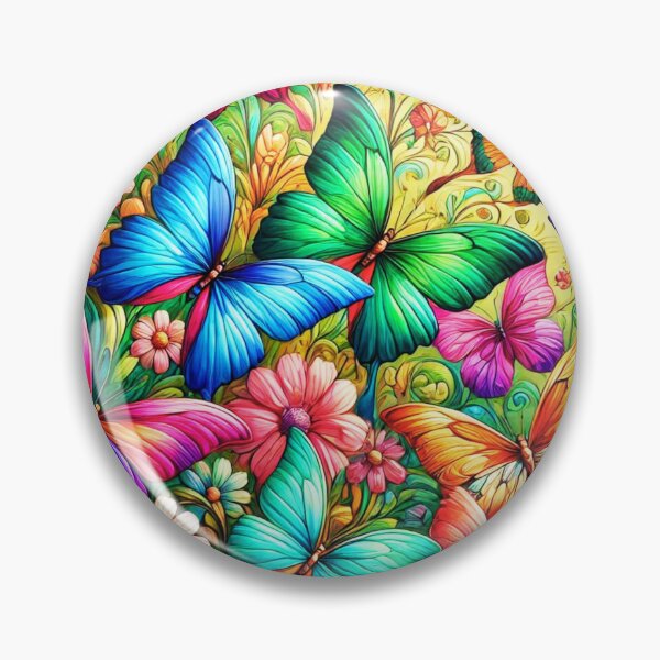 Item preview, Butterfly Garden Bliss Vibrant Floral Fantasy designed and sold by Willyboy16.