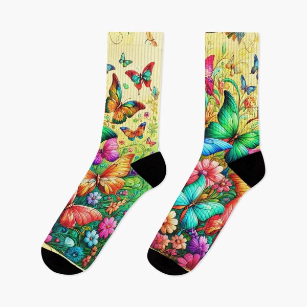 Item preview, Butterfly Garden Bliss Vibrant Floral Fantasy designed and sold by Willyboy16.