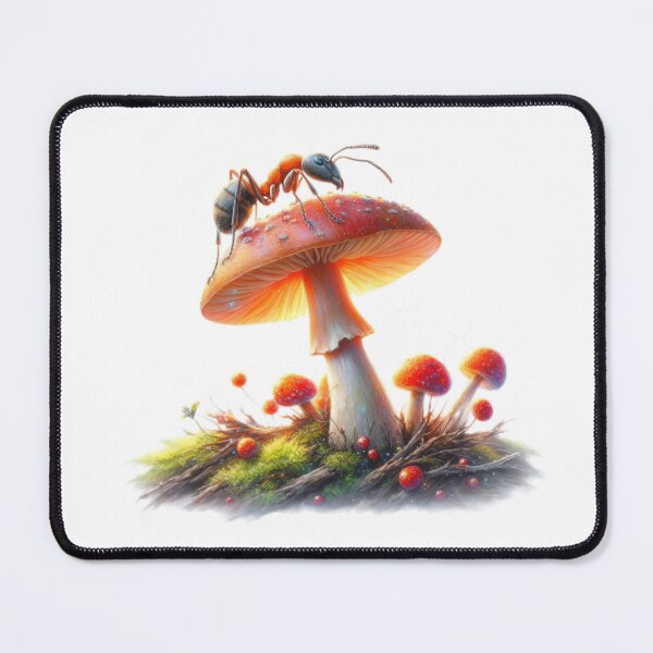 Item preview, Vintage Art mushroom with ant ,Vintage mushroom,Vintage Flowers,Botanical Artwork, vintage botanical designed and sold by Expressions-Sel.