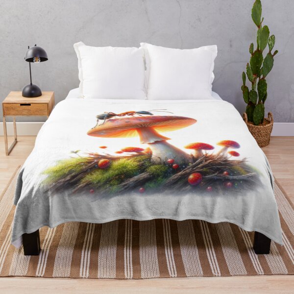 Artikelvorschau, Vintage Art Pilz mit Ameise, Vintage -Pilz, Vintage -Blumen, botanische Kunstwerke, Vintage Botanical entworfen und verkauft von Expressions-Sel.