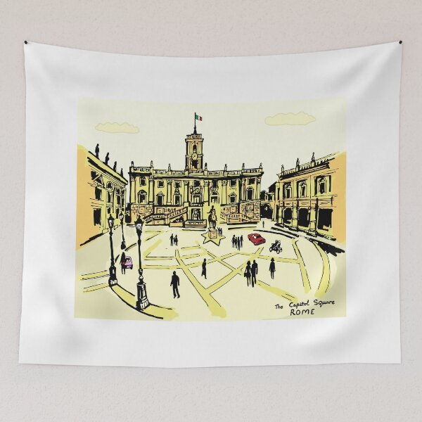 Item preview, The Capitol Square, Rome, Italy designed and sold by Traveldrawings.