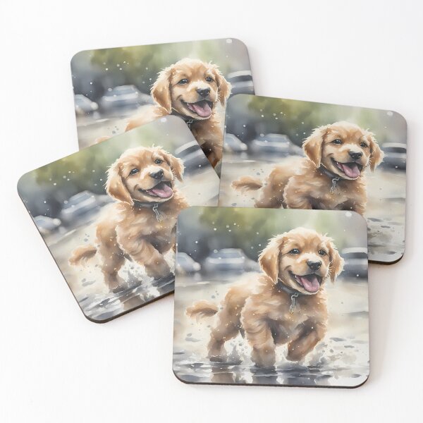Item preview, Happy Puppy in Puddle designed and sold by CalmnessbyChoice.