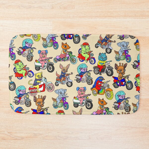 Item preview, Animals on Motorcycles Pattern designed and sold by NOTSNIW ART.