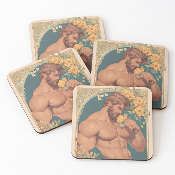 Item preview, Gay Hunks in Art Nouveau designed and sold by The Gallery Gaze.
