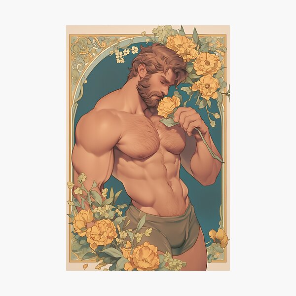 Item preview, Gay Hunks in Art Nouveau designed and sold by The Gallery Gaze.
