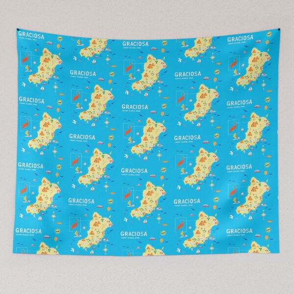 Item preview, Graciosa, Lanzarote, Canary Islands, Spain designed and sold by Traveldrawings.