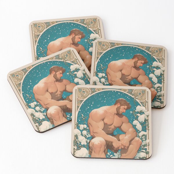 Item preview, Gay Hunks in Art Nouveau designed and sold by The Gallery Gaze.