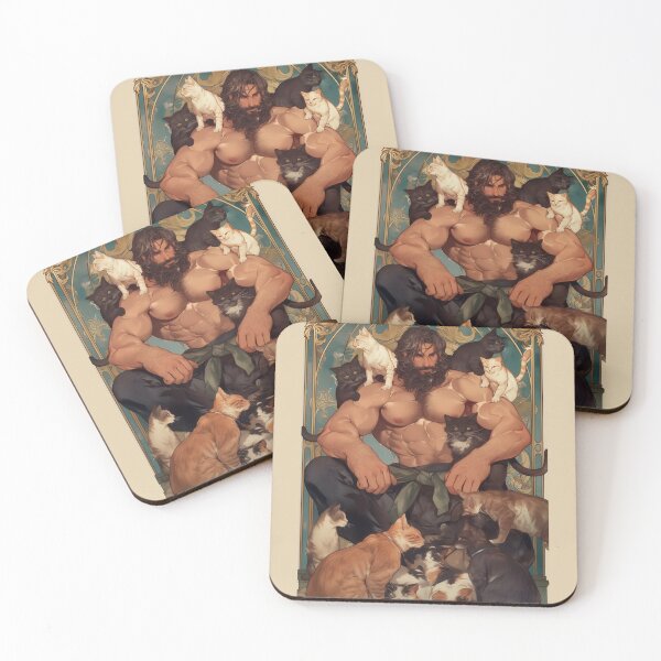 Item preview, Gay Hunks in Art Nouveau designed and sold by The Gallery Gaze.