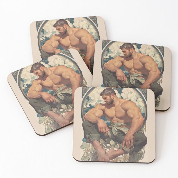 Item preview, Gay Hunks in Art Nouveau designed and sold by The Gallery Gaze.