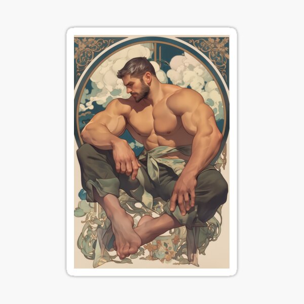 Item preview, Gay Hunks in Art Nouveau designed and sold by The Gallery Gaze.