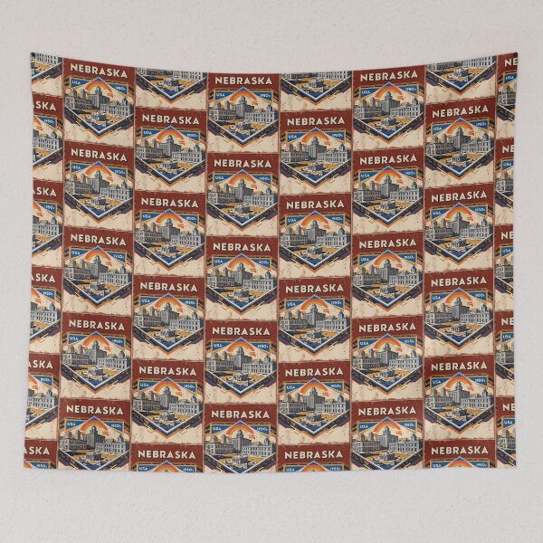 Item preview, Nebraska 1950s USA Vintage Retro Tourism  designed and sold by TravelersGems.
