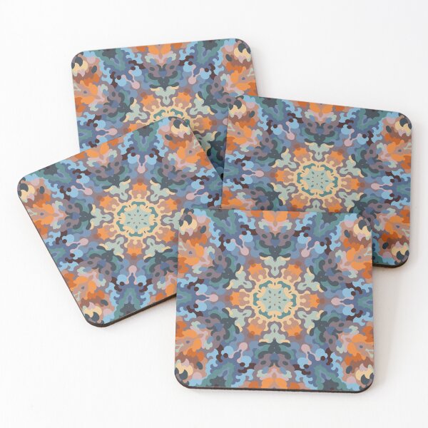 Item preview, Retro Mandala Orange Blue and Yellow designed and sold by WormholeOrbital.