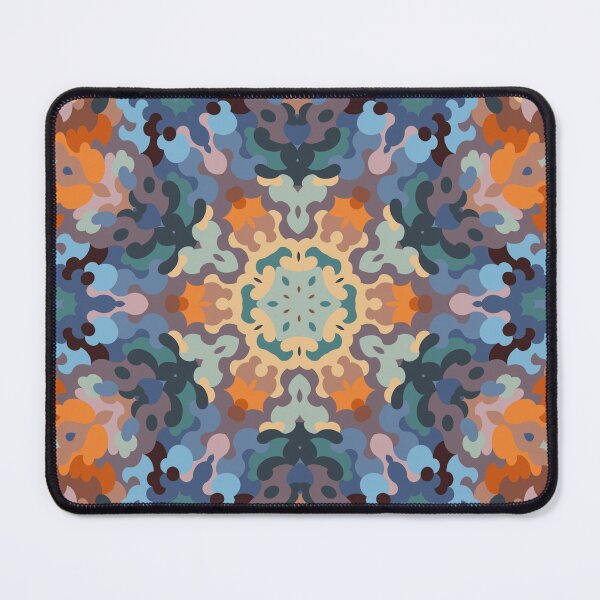 Item preview, Retro Mandala Orange Blue and Yellow designed and sold by WormholeOrbital.