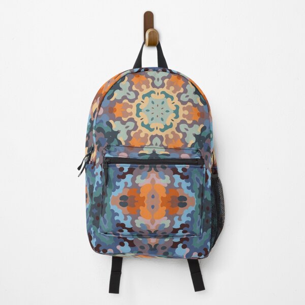 Item preview, Retro Mandala Orange Blue and Yellow designed and sold by WormholeOrbital.
