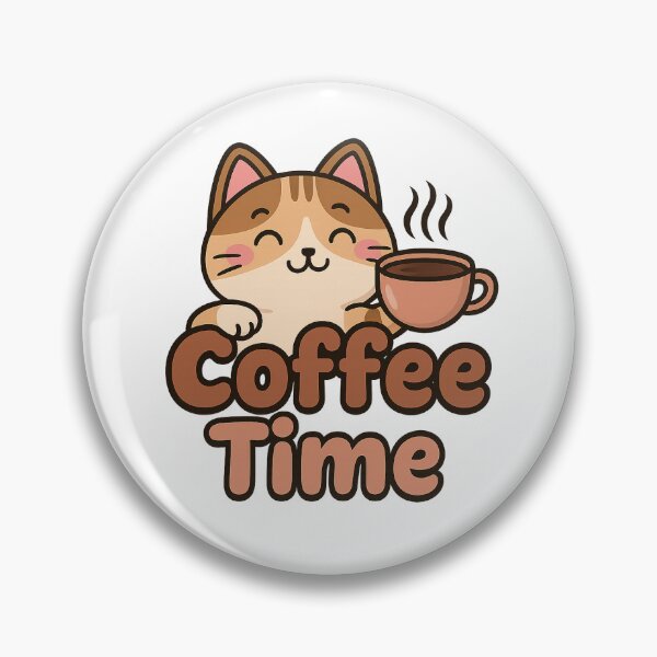 Artikelvorschau, Kawaii Kaffeekatze – Coffee Time Cartoon Design entworfen und verkauft von StudioNovaArt.