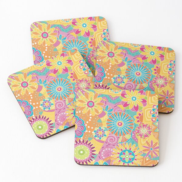 Item preview, Retro Floral Explosion – Geometric Patterns & 70s Vibes designed and sold by elodie-cousin.