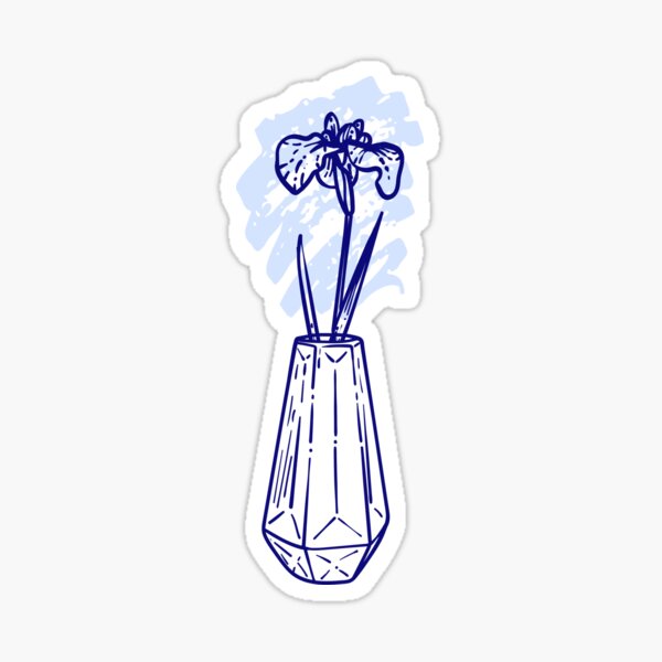 Item preview, Iris in a Vase designed and sold by _MuzaInspires_.