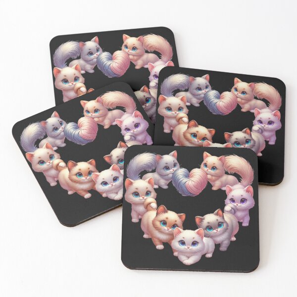 Item preview, Kittens and Heart of Wool - Illustrated Tenderness designed and sold by latelierdechris.