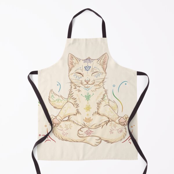 Item preview, Chakras Cat's meditation serenity designed and sold by PlumeHarfang.