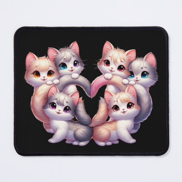 Item preview, Five Kittens in a Circle - Feline Beauty and Sweetness designed and sold by latelierdechris.