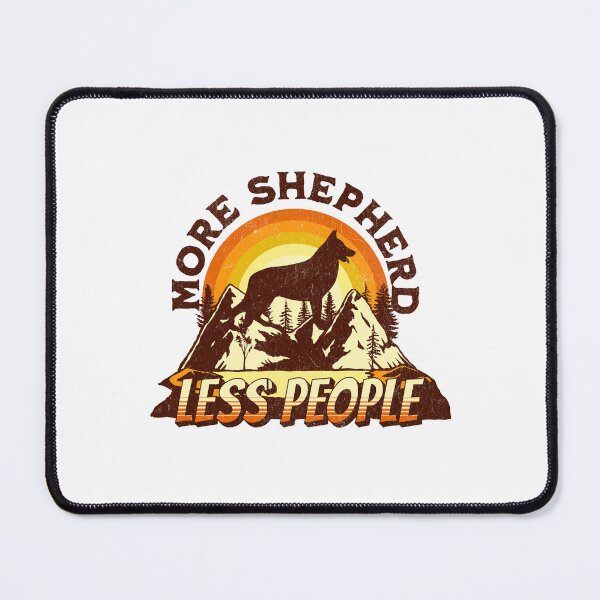 Item preview, More German Shepherd Less People Vintage Hiking Camping Gift designed and sold by Guarddogdrive.