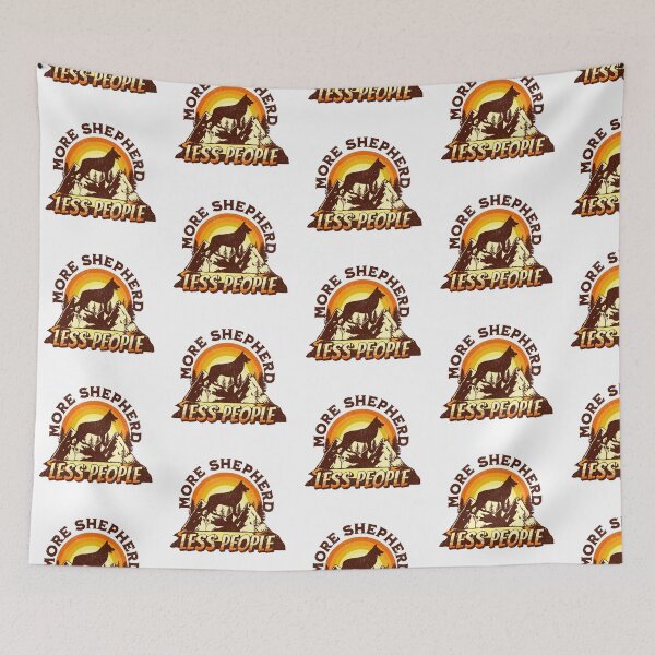 Item preview, More German Shepherd Less People Vintage Hiking Camping Gift designed and sold by Guarddogdrive.