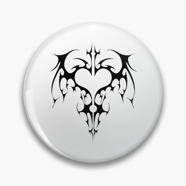Item preview, Black Goth Emo Devil Heart Graphic Tribal designed and sold by Dem0r.