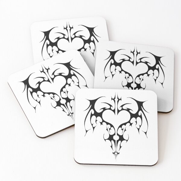 Item preview, Black Goth Emo Devil Heart Graphic Tribal designed and sold by Dem0r.