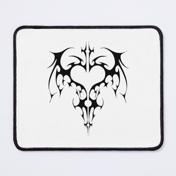 Item preview, Black Goth Emo Devil Heart Graphic Tribal designed and sold by Dem0r.