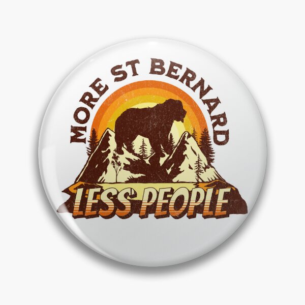 Item preview, More St Bernard Less People Vintage Hiking Camping Gift designed and sold by Guarddogdrive.