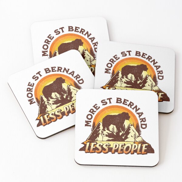 Item preview, More St Bernard Less People Vintage Hiking Camping Gift designed and sold by Guarddogdrive.