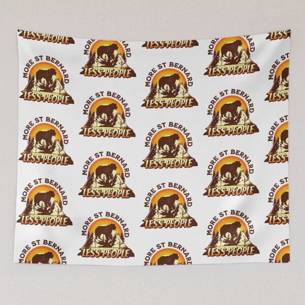 Item preview, More St Bernard Less People Vintage Hiking Camping Gift designed and sold by Guarddogdrive.