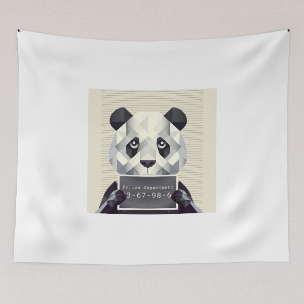 Item preview, Panda Mugshot – Animal Caught! designed and sold by Kisho.