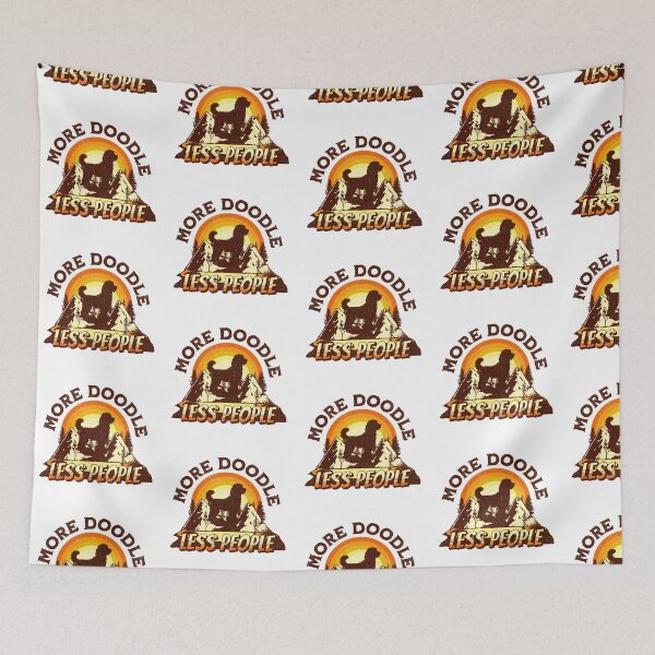 Item preview, More Doodle Less People Vintage Hiking Camping Gift designed and sold by Guarddogdrive.