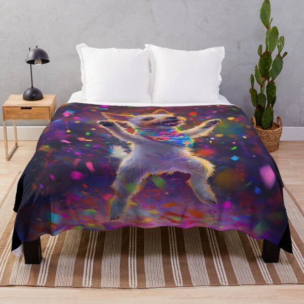 Item preview, Joyful dog celebrating with confetti in a colorful background. designed and sold by olenapetol.