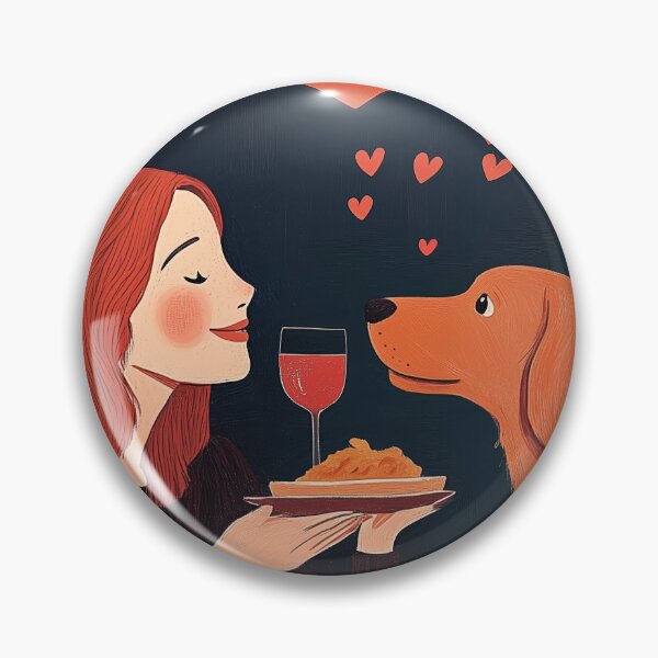 Item preview, A woman enjoys a romantic dinner with her dog in a cozy setting, expressing love through shared food and drinks designed and sold by olenapetol.