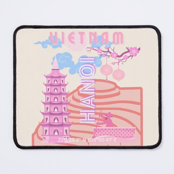Item preview, Vietnam Travel Art, Pink designed and sold by Magic Love Art Print.