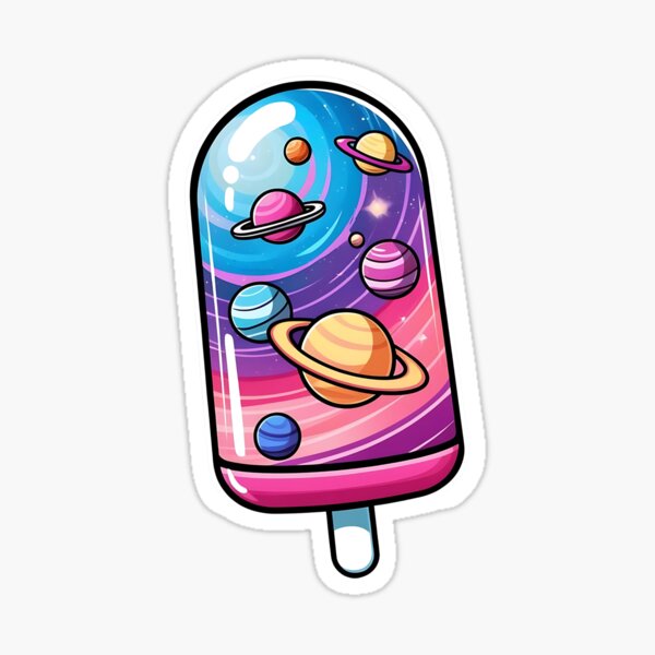 Item preview, Galaxy Ice Lolly Planets designed and sold by MoonMonkeyNbear.