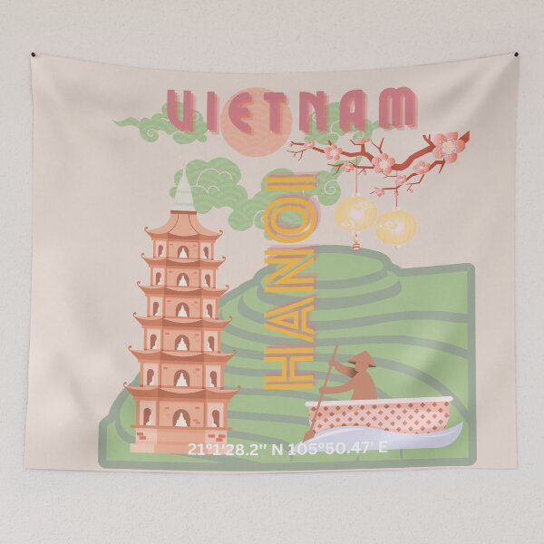 Item preview, Vietnam Travel Art, Vintage designed and sold by Magic Love Art Print.
